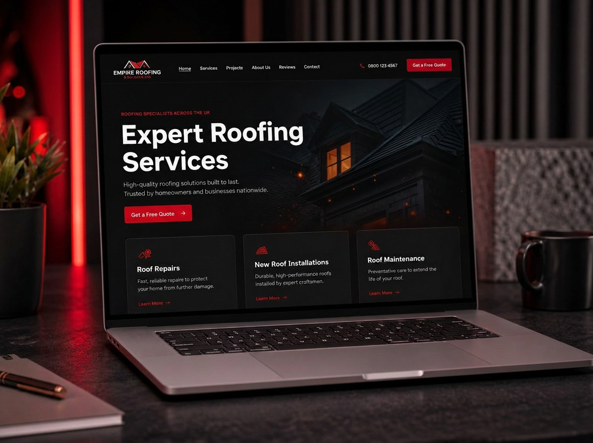 Roofing Company website redesign